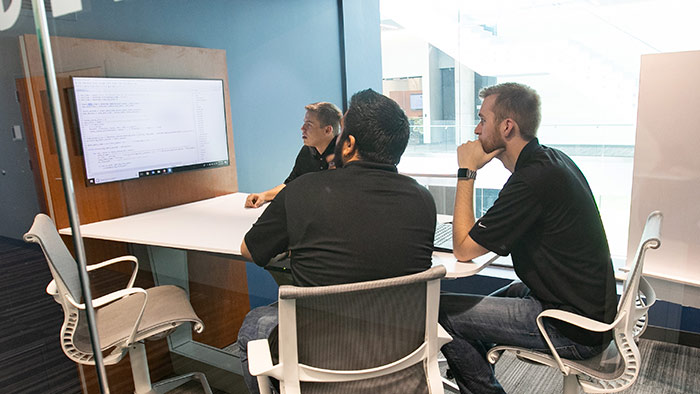 Students in conference room